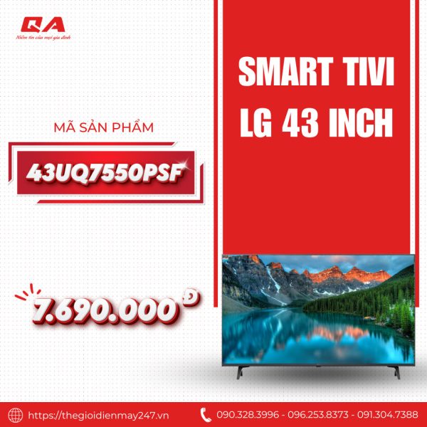 Smart Tivi LG 4K 43 inch 43UQ7550PSF